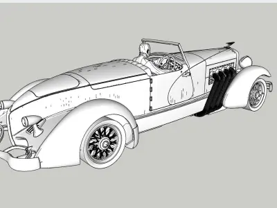 Duesenberg SJ Speedster 3D print model