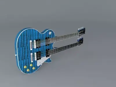 Double neck Les Paul guitar Free 3D model