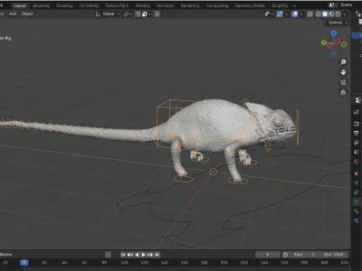Chameleon Fully Rigged 3D model