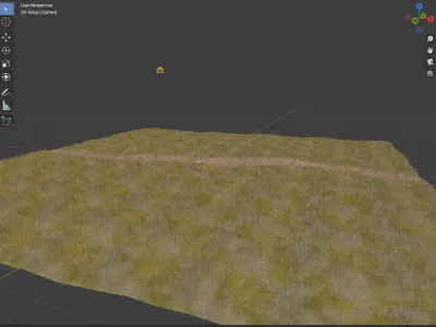 Realistic Grassland Naturelandscape terrainGameReady  Enviromet Low-poly 3D model