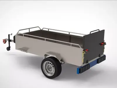  Car Trailer Free 3D model