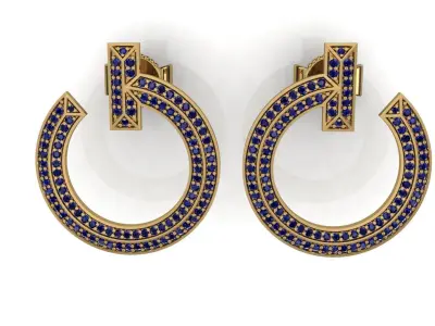 T Earrings 3D print model