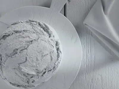 polypasta - bread 01 - rye 3D model