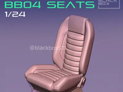 Short Seat BB04 FOR DIECAST AND MODELKITS 1-24th 3D print model