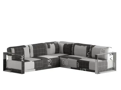  Ambra sofa 5 seater Low-poly 3D model