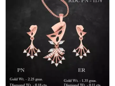 Pendant Earrings combo - 1174 3D print model