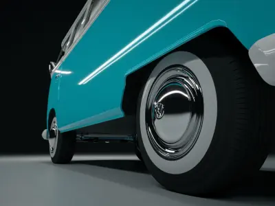 Volkswagen Type 1 camper van 3D model
