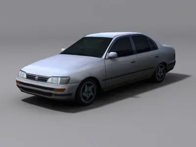 Cars Collection silver van Low-poly 3D model