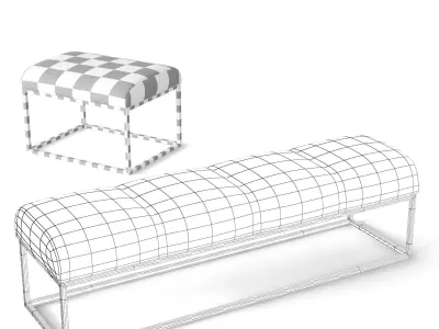 Bench GW Low-poly 3D model