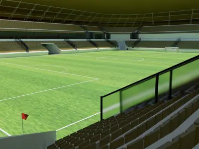 Soccer Stadium Low-poly 3D model 31