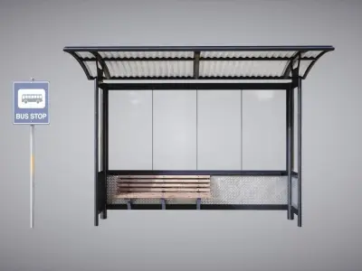 Bus Stop 3D model