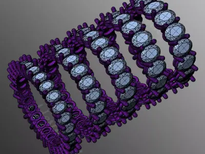 Ring ri214  oval  3D print model