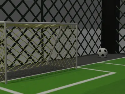 3d Futbol Sahasi Free low-poly 3D model