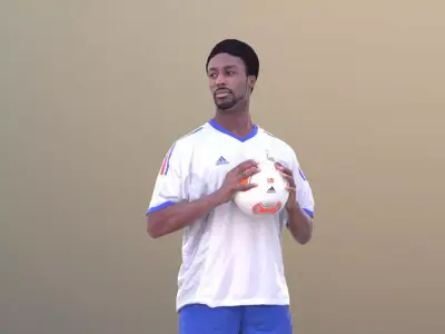 Bruce 10385 - Soccer Man Low-poly 3D model