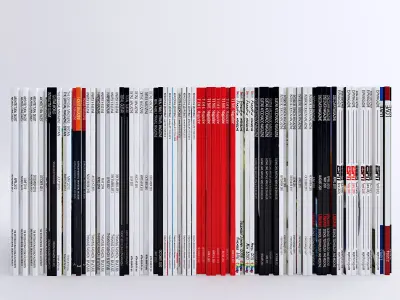 magazines collection 80 piece 3D model