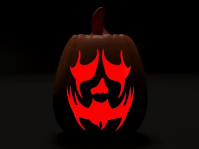 Scary halloween pumpkin 3D print model