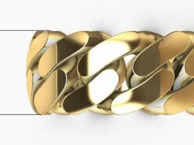 CUBAN RING SIZE 8 USA 3D print model