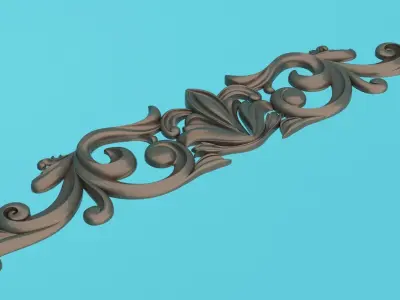 Carved Decor Model MOLDING  Low-poly 3D model