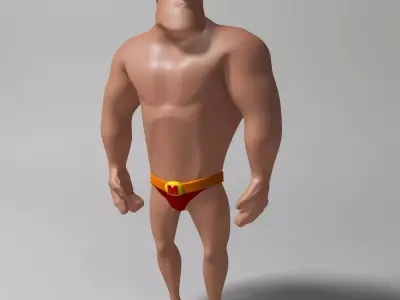 Mister Muscle Low-poly 3D model