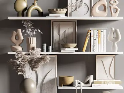 decorative set shelf01 3D model