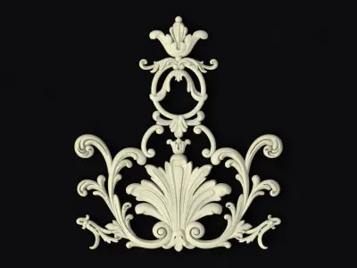 Central decor ornament for furniture 3D model 866