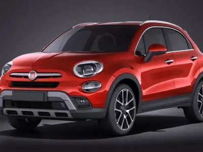Fiat 500X Cross 2015 VRAY 3D model