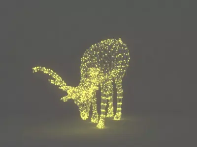 Christmas Decoration Led Reindeer V2 3D model