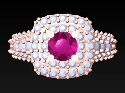 Diamond Ring - Womens Rings - N218356 3D print model