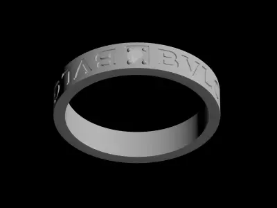 BULGARI - B ZERO 1 RING - ESSENTIAL LOGO BAND WITH DIAMOND 3D print model