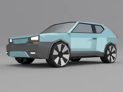 Suv lowpoly concept Low-poly 3D model