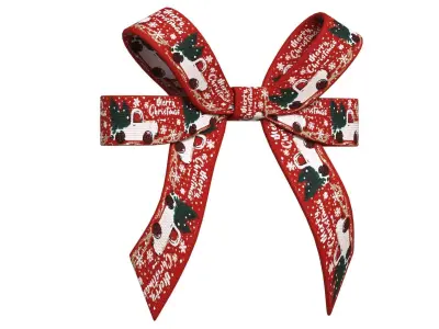 Christmas Bow Ribbon 52 Low-poly 3D model