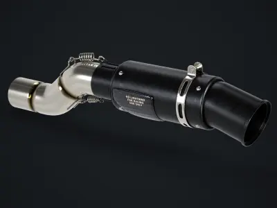 Exhaust Muffler Black Low-poly 3D model