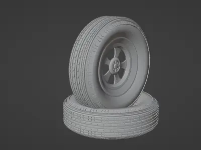 Tire - 3D model Low-poly 3D model