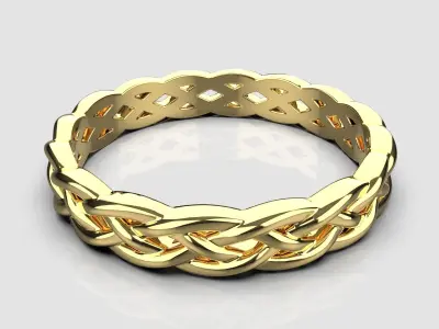 Women ring with binding size 17 mm 3D print model