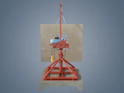 small crane Low-poly 3D model