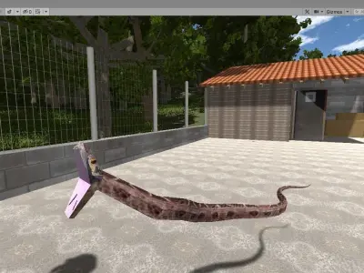 Simple Snake Low-Poly Low-poly 3D model