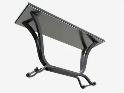 Art Deco Console Table Wooden 3D model