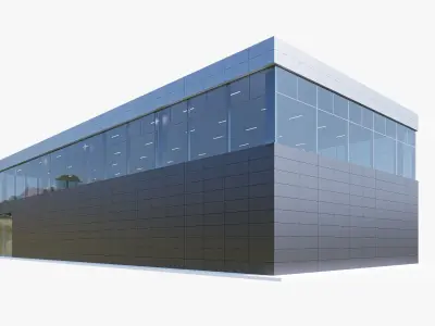 car dealership Low-poly 3D model