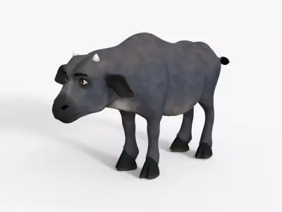 Cartoon Baby Cow  3D model