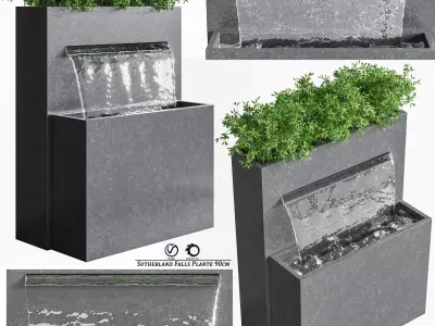 Sutherland Falls Plante 90cm 3D model