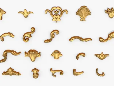 Acanthus Leaves Collection 08 3D model