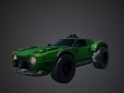 Stylized Monster Truck - Game Ready Low-poly 3D model