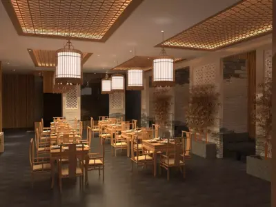 Chinese restaurant 3D model purchase