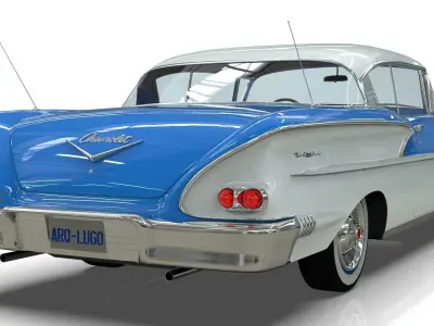 Chevrolet Belair Sport Coupe 2 doors 1958 3D model