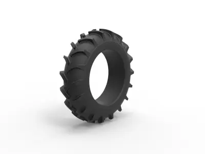 Tractor tire 33 Scale 1 to 25 3D print model