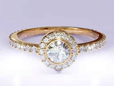 diamonds ring 3D print model purchase