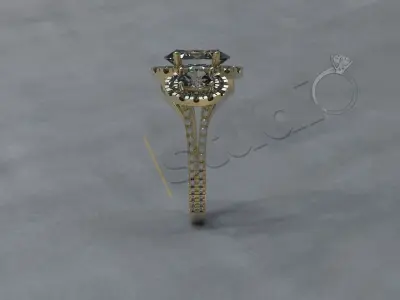 Luxury Trinity twist ring with gems 3d model 3D print model