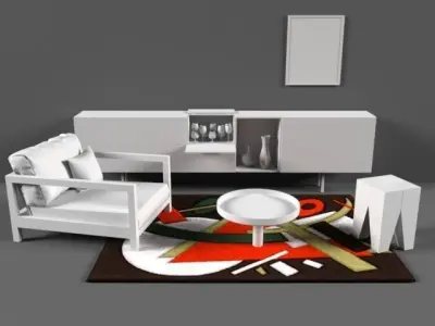 Sewing designer art - Suprematisme au Triangle concept 3D model