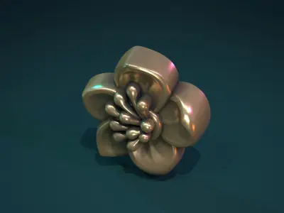 Apple flower 3D print model