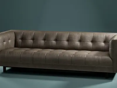 Sofa Madison Leather Low-poly 3D model
